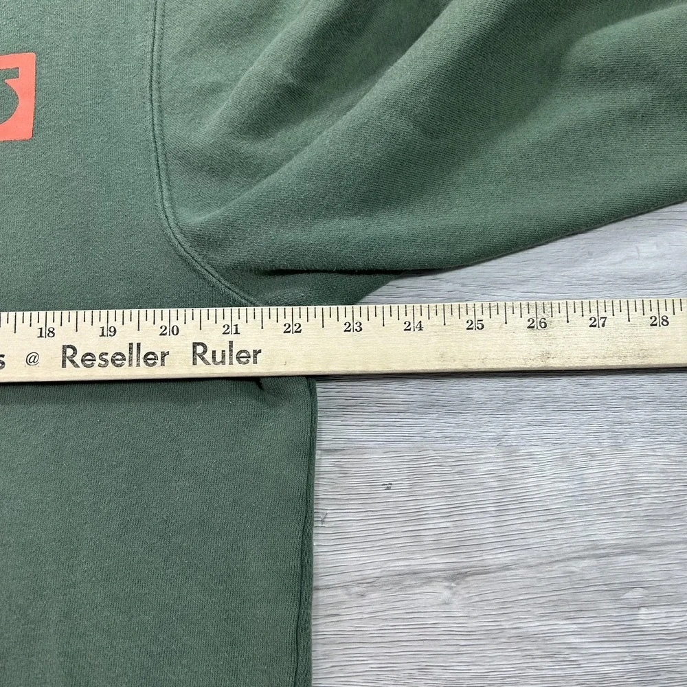 Burton Hoodie Mens Small Green Full Zip Kangaroo Pocket‎ Snowboard Sweatshirt